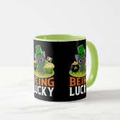 Mug La Saint-Patrick être chanceux (Devant droit)