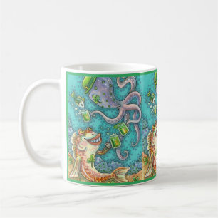 MUG LA SAINT-PATRICK POISSON ET PIEUVRE À LA BIÈRE VER