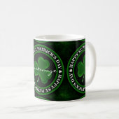 Mug la Saint Patrick, Shamrock verte (Devant droit)
