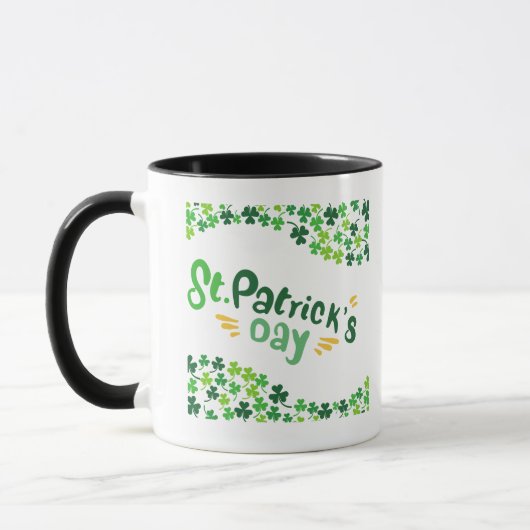 Mug la Saint-Patrick,Trèfle,Irlandais  (Gauche)