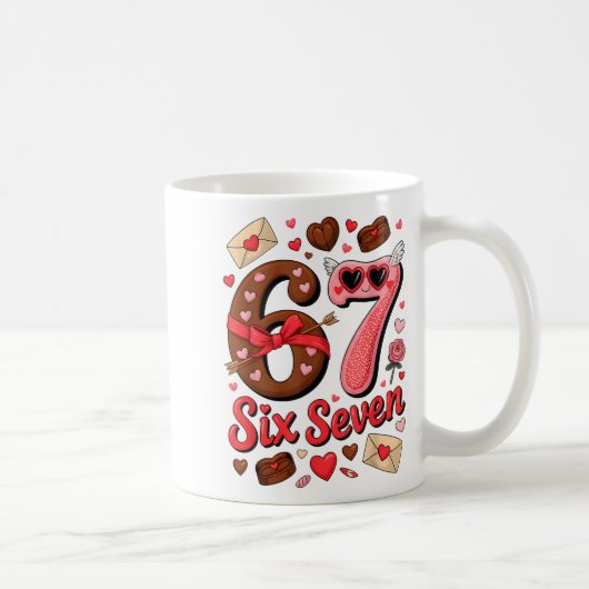 Mug La Saint-Valentin 67 Meme Rempli De Cœurs Drôle S (Droite)