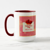 Mug La Saint-Valentin avec des cœurs rouges I Amour ro (Gauche)