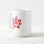 Mug la Saint-Valentin bonjour amour  (Devant gauche)