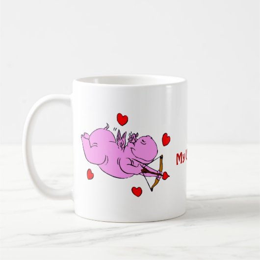 Mug La Saint Valentin d'amour hippo (Gauche)