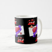 Mug La Saint-Valentin, les grenouilles (Devant droit)