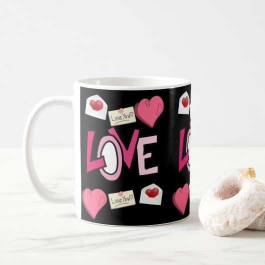 Mug La Saint-Valentin, les grenouilles (Avec donut)