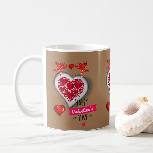 Mug La Saint-Valentin, les grenouilles (Avec donut)