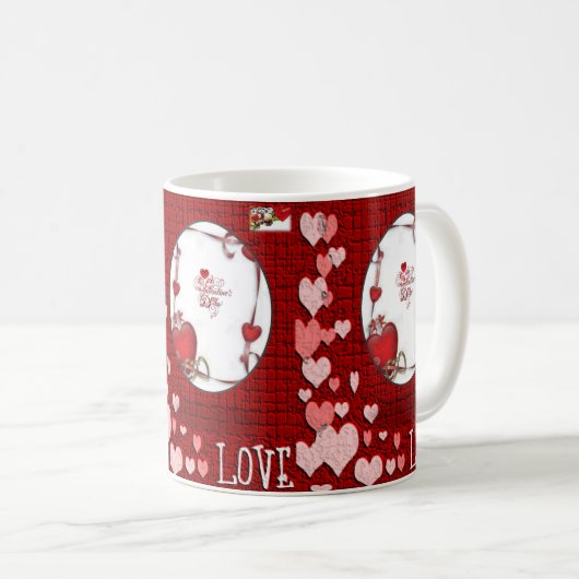 Mug La Saint-Valentin, les grenouilles (Devant droit)
