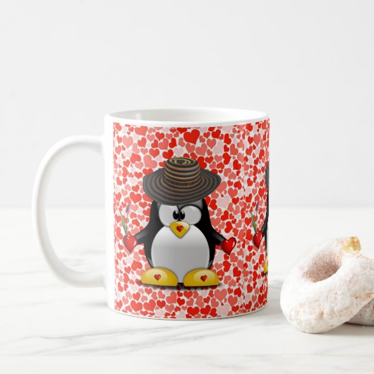 Mug La Saint-Valentin, les grenouilles (Avec donut)