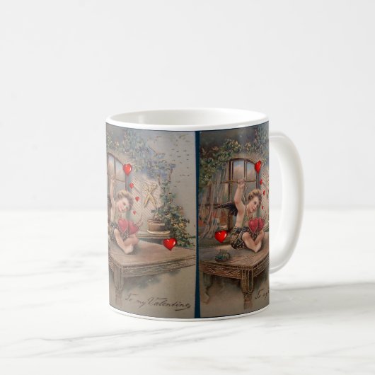 Mug La Saint-Valentin, les grenouilles (Devant droit)
