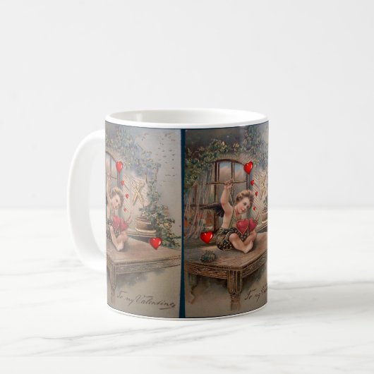 Mug La Saint-Valentin, les grenouilles (Devant gauche)