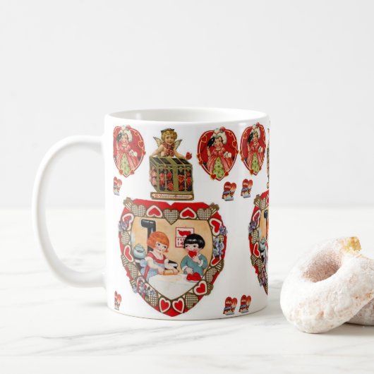 Mug La Saint-Valentin, les grenouilles (Avec donut)