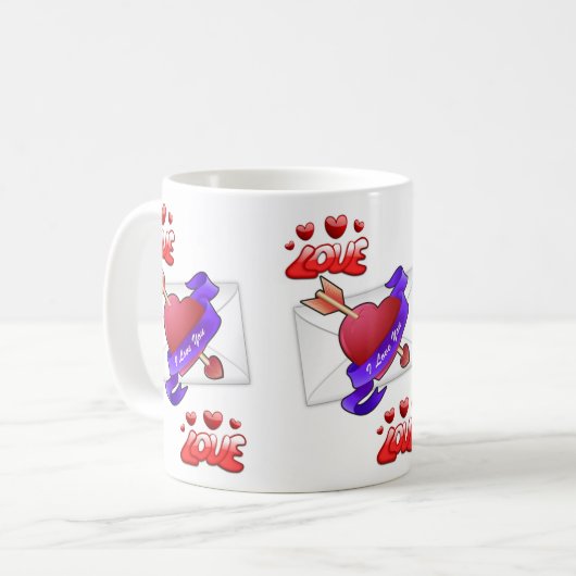 Mug La Saint-Valentin, les grenouilles (Devant gauche)