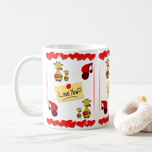 Mug La Saint-Valentin, les grenouilles (Avec donut)