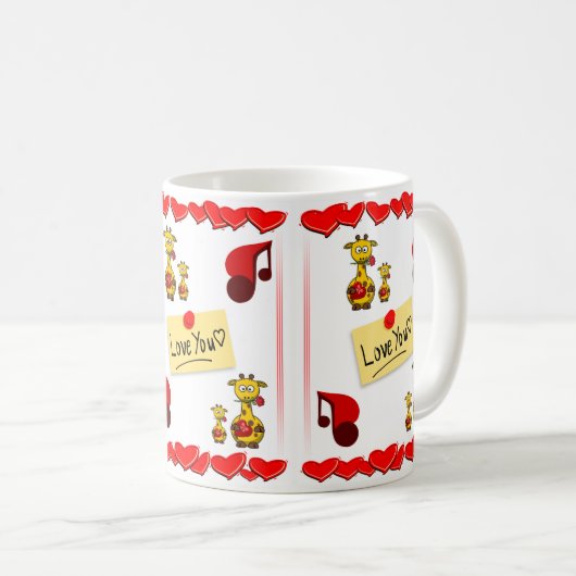 Mug La Saint-Valentin, les grenouilles (Devant droit)