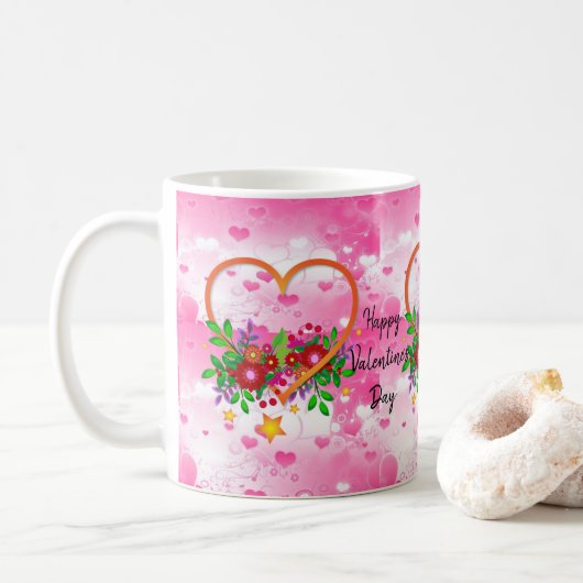 Mug La Saint-Valentin, les grenouilles (Avec donut)