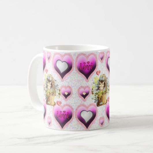 Mug La Saint-Valentin, les grenouilles (Devant gauche)