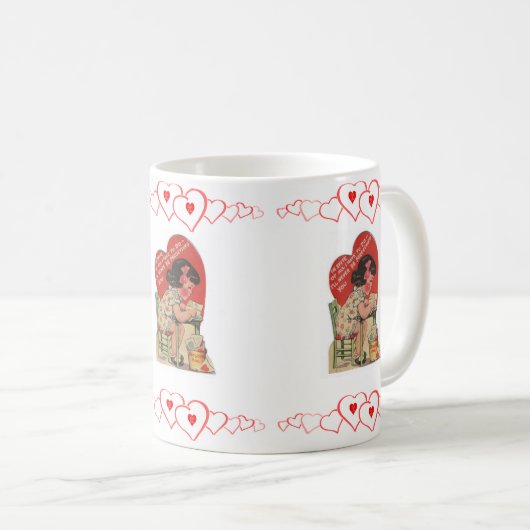 Mug La Saint-Valentin, les grenouilles (Devant droit)