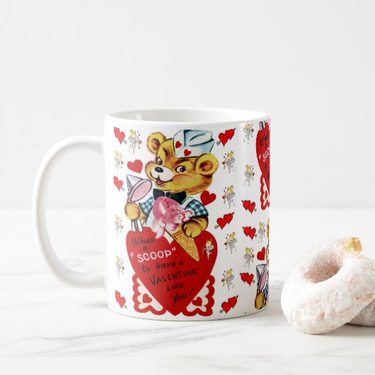 Mug La Saint-Valentin, les grenouilles (Avec donut)
