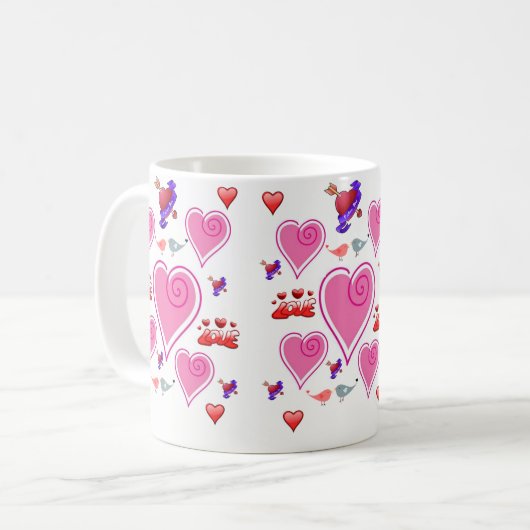 Mug La Saint-Valentin, les grenouilles (Devant gauche)