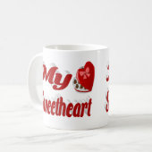 Mug La Saint Valentin, ma chérie (Devant gauche)