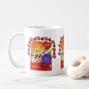 Mug La Saint Valentin, pêche aux prunes et aux cochonn