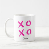Mug La Saint Valentin personnalisée de Girly Pink (Gauche)