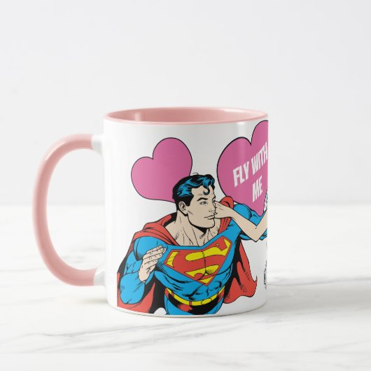 Mug La Saint-Valentin Superman | Voler avec moi (Gauche)
