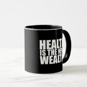 Mug La santé est la nouvelle richesse (Devant droit)