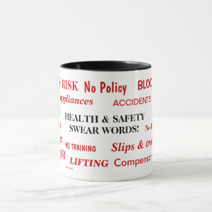 Mug La santé et sécurité jurent des mots ennuyant