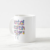 Mug 🌸 La santé mentale, ça compte Design floral (Devant gauche)