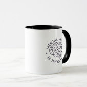 Mug La santé mentale en pleine conscience est importan (Devant droit)