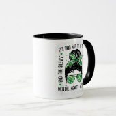 Mug La santé mentale est importante Messy Bun La santé (Devant droit)