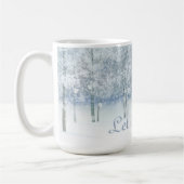 Mug La scène du bois d'hiver laissez-la neiger (Gauche)