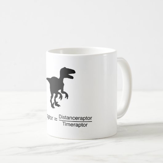 Mug la science drôle de velociraptor (Devant droit)
