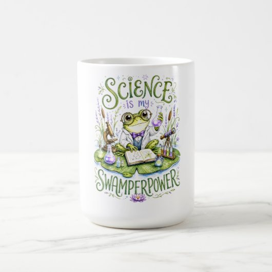 Mug La science est ma grenouille superpuissante scient (Centre)