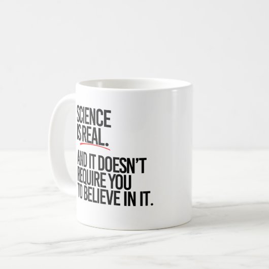 MUG LA SCIENCE EST RÉELLE (Devant gauche)