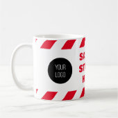 Mug La Sécurité Commence Ici Rouge Blanc Bande Tape Lo (Gauche)