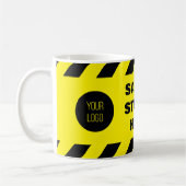 Mug La sécurité commence ici Ruban de sécurité jaune e (Gauche)