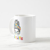 Mug La Sensibilisation sur l'autisme autiste Maman-Vie (Devant gauche)