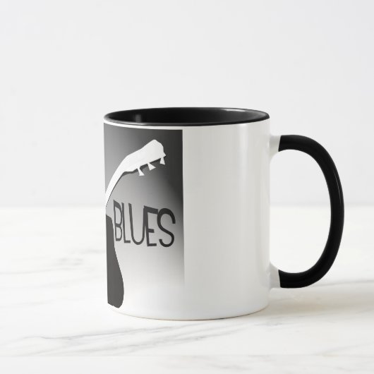Mug La silhouette du joueur de bleus avec un (Droite)
