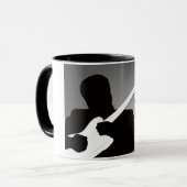 Mug La silhouette du joueur de bleus avec un (Devant gauche)