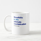 Mug La simplicité est la sophistication finale (Gauche)