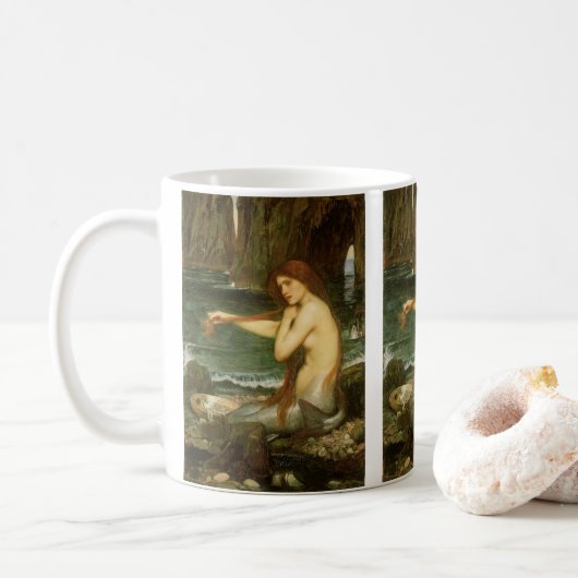 Mug La Sirène de John William Waterhouse (Avec donut)
