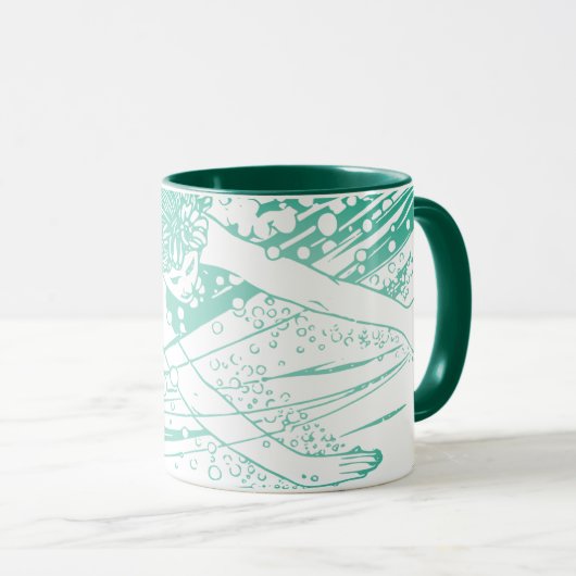 Mug La Sirène verte (Devant droit)