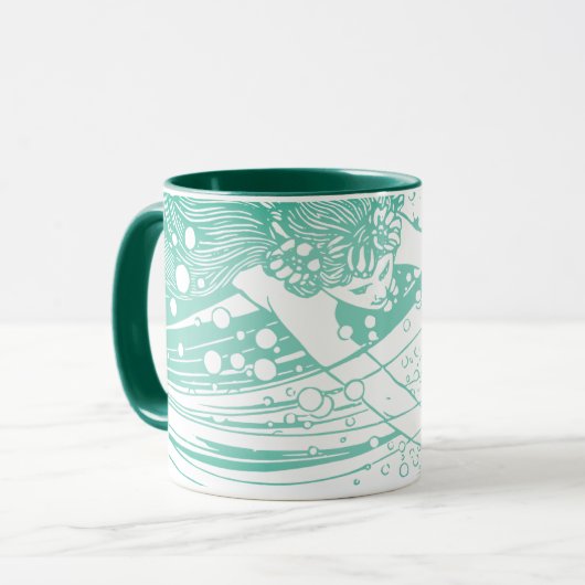 Mug La Sirène verte (Devant gauche)