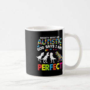 Mug La Société d'autisme des dinosaures dit que Dieu a