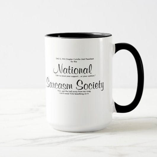Mug La société de NationalSarcasm, maintenant, (Droite)