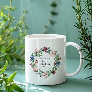 Mug La SŒUR la plus aimée Couronne florale