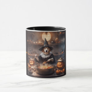 Mug La sorcière canine fantaisiste prépare un ragoût d